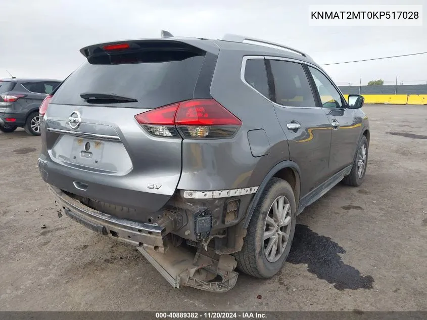 2019 Nissan Rogue Sv VIN: KNMAT2MT0KP517028 Lot: 40889382