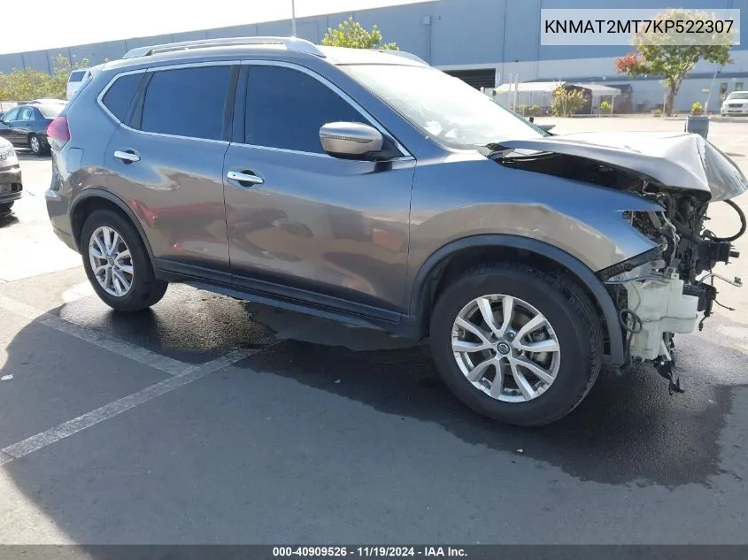 2019 Nissan Rogue Sv VIN: KNMAT2MT7KP522307 Lot: 40909526