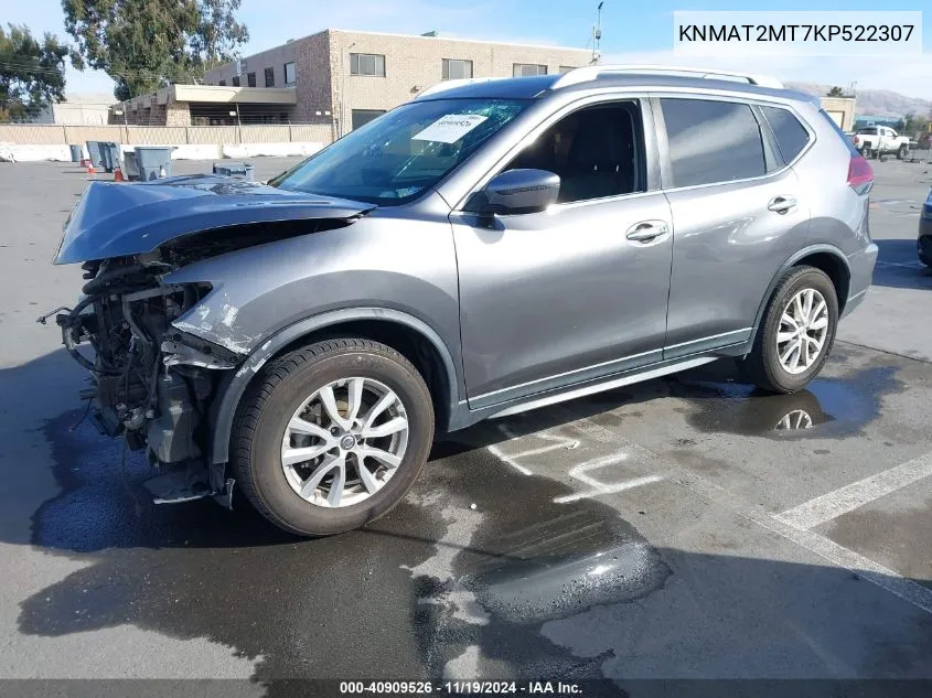 2019 Nissan Rogue Sv VIN: KNMAT2MT7KP522307 Lot: 40909526