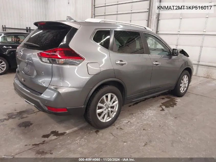 2019 Nissan Rogue Sv VIN: KNMAT2MT1KP516017 Lot: 40914060