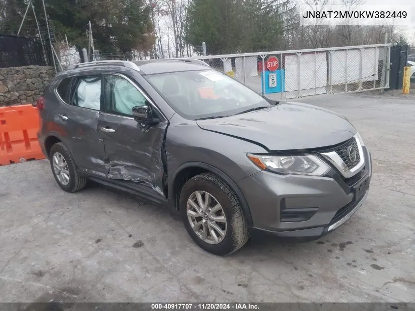 2019 Nissan Rogue Sv VIN: JN8AT2MV0KW382449 Lot: 40917707