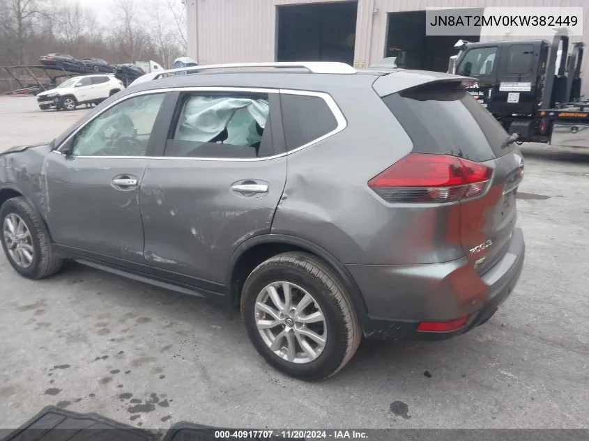 2019 Nissan Rogue Sv VIN: JN8AT2MV0KW382449 Lot: 40917707