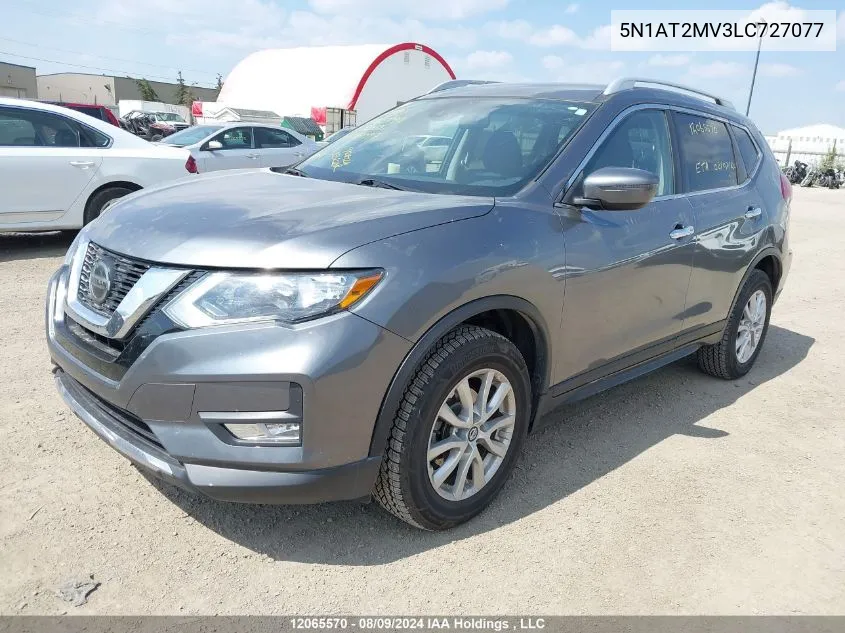 2020 Nissan Rogue S/Sl/Sv VIN: 5N1AT2MV3LC727077 Lot: 12065570