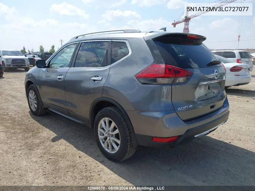 2020 Nissan Rogue S/Sl/Sv VIN: 5N1AT2MV3LC727077 Lot: 12065570