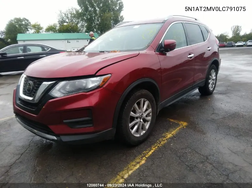 2020 Nissan Rogue VIN: 5N1AT2MV0LC791075 Lot: 12080744