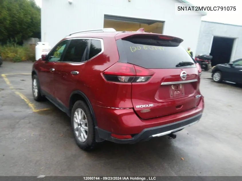 2020 Nissan Rogue VIN: 5N1AT2MV0LC791075 Lot: 12080744