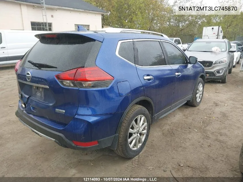 2020 Nissan Rogue VIN: 5N1AT2MT3LC745870 Lot: 12114093