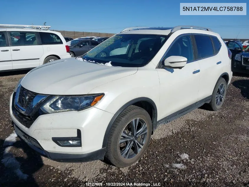 2020 Nissan Rogue VIN: 5N1AT2MV4LC758788 Lot: 12127609