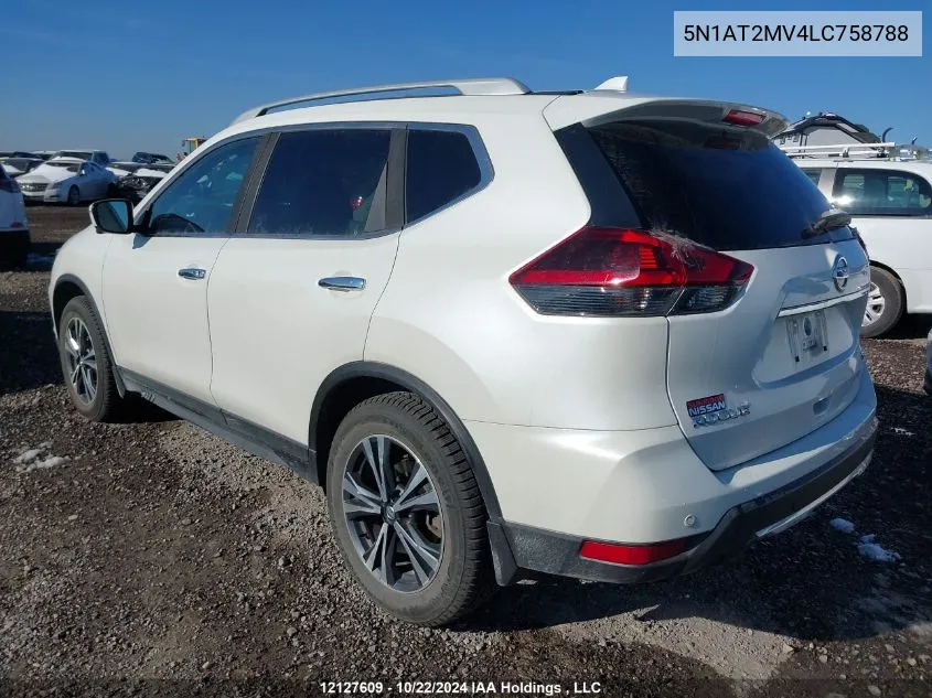 2020 Nissan Rogue VIN: 5N1AT2MV4LC758788 Lot: 12127609