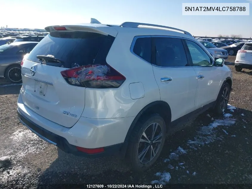 2020 Nissan Rogue VIN: 5N1AT2MV4LC758788 Lot: 12127609