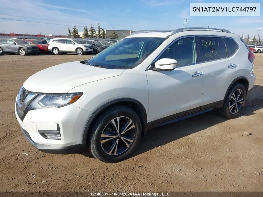 2020 Nissan Rogue VIN: 5N1AT2MV1LC744797 Lot: 12140331