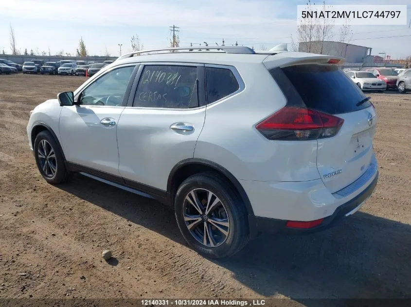 2020 Nissan Rogue VIN: 5N1AT2MV1LC744797 Lot: 12140331