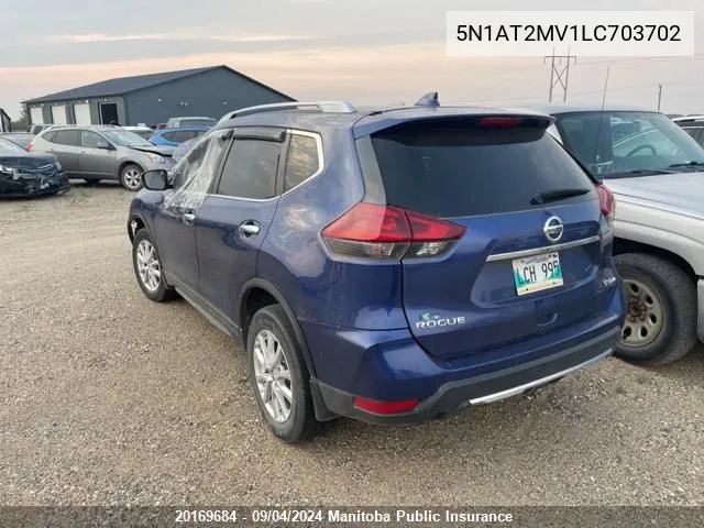 2020 Nissan Rogue Sv VIN: 5N1AT2MV1LC703702 Lot: 20169684