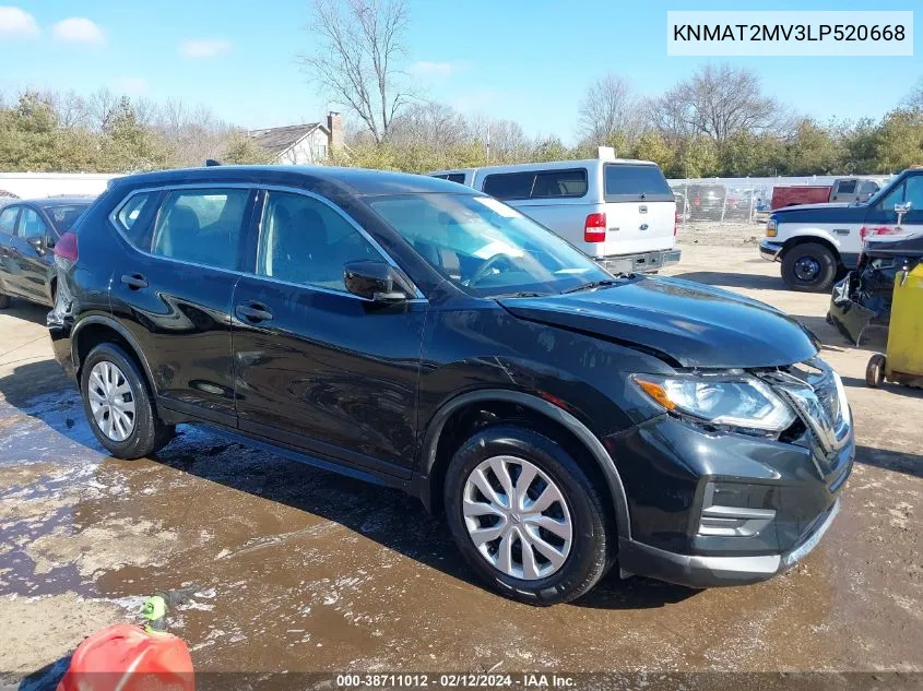 2020 Nissan Rogue S Intelligent Awd VIN: KNMAT2MV3LP520668 Lot: 38711012