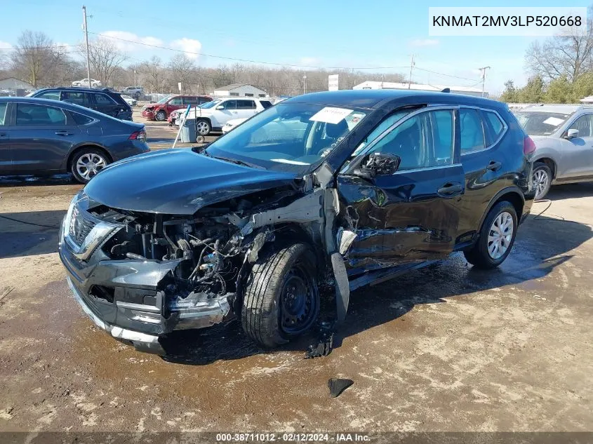 2020 Nissan Rogue S Intelligent Awd VIN: KNMAT2MV3LP520668 Lot: 38711012