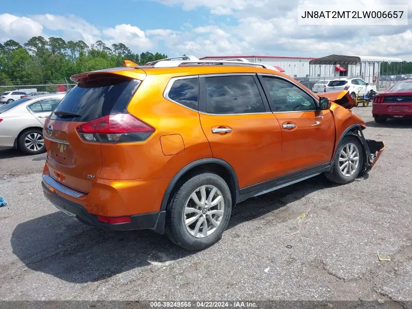 JN8AT2MT2LW006657 2020 Nissan Rogue Sv Fwd