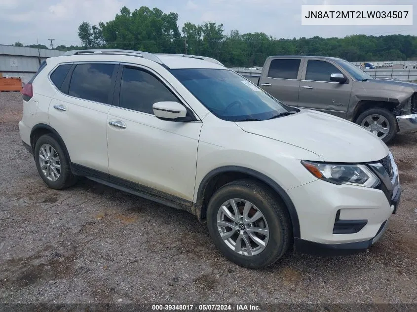 2020 Nissan Rogue Sv Fwd VIN: JN8AT2MT2LW034507 Lot: 39348017