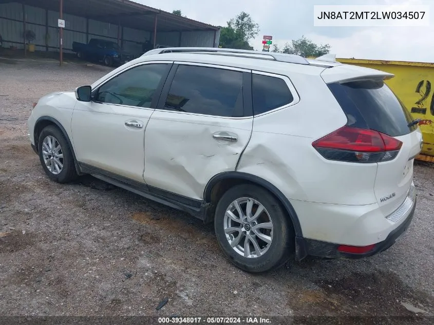 JN8AT2MT2LW034507 2020 Nissan Rogue Sv Fwd