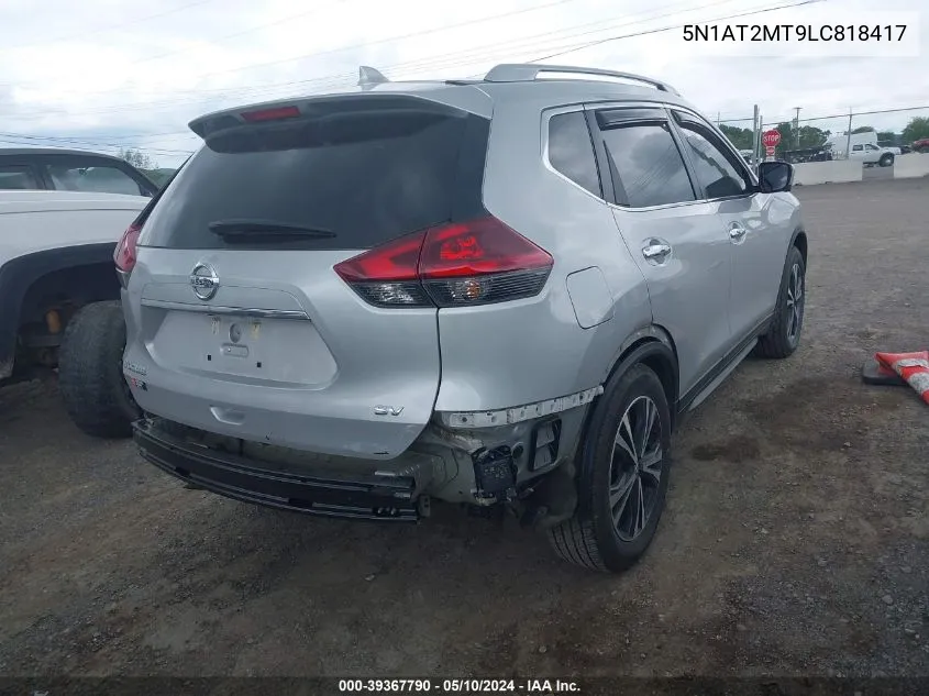 2020 Nissan Rogue Sv Fwd VIN: 5N1AT2MT9LC818417 Lot: 39367790