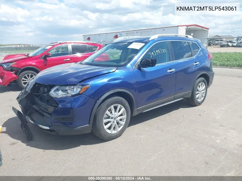 2020 Nissan Rogue Sv Fwd VIN: KNMAT2MT5LP543061 Lot: 39398380