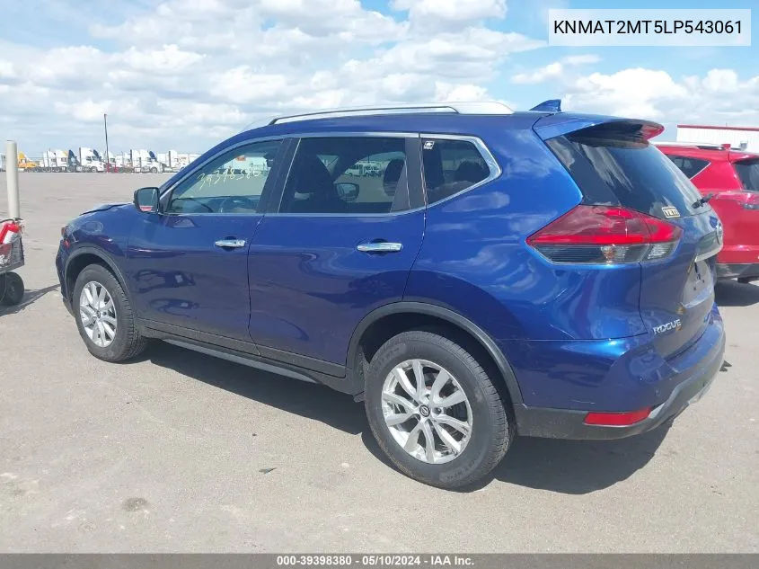 2020 Nissan Rogue Sv Fwd VIN: KNMAT2MT5LP543061 Lot: 39398380