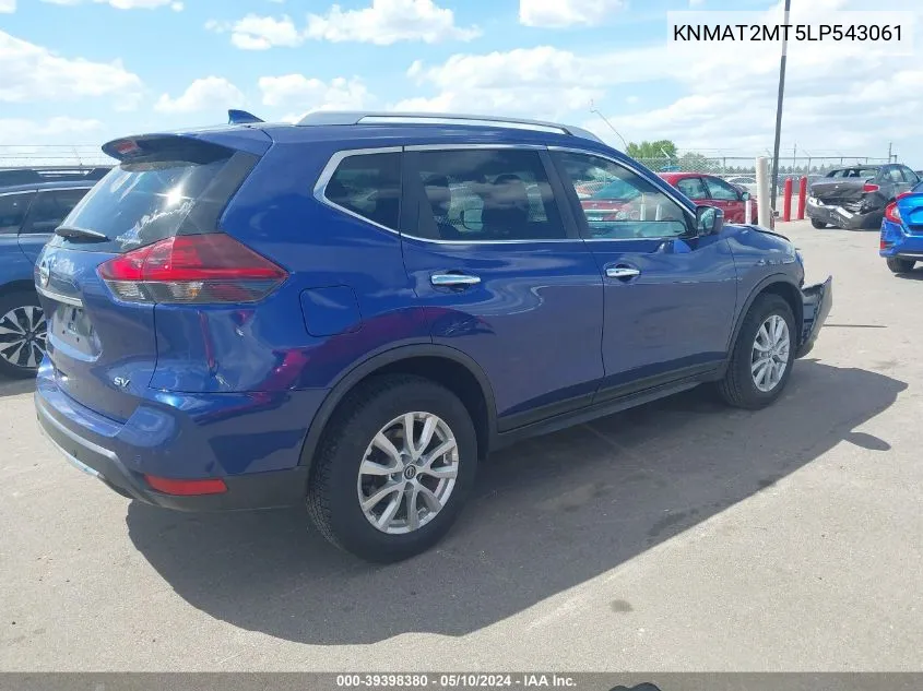 2020 Nissan Rogue Sv Fwd VIN: KNMAT2MT5LP543061 Lot: 39398380