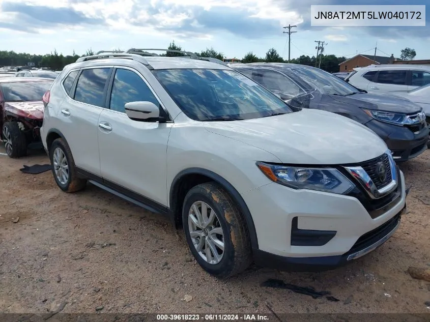 2020 Nissan Rogue Sv Fwd VIN: JN8AT2MT5LW040172 Lot: 39618223