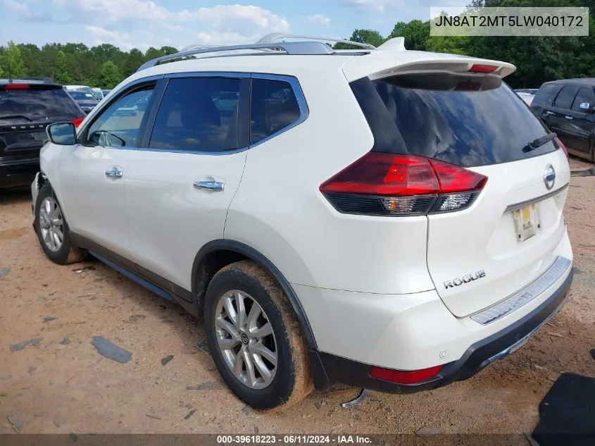 2020 Nissan Rogue Sv Fwd VIN: JN8AT2MT5LW040172 Lot: 39618223