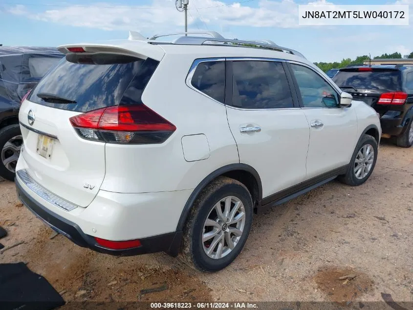 2020 Nissan Rogue Sv Fwd VIN: JN8AT2MT5LW040172 Lot: 39618223