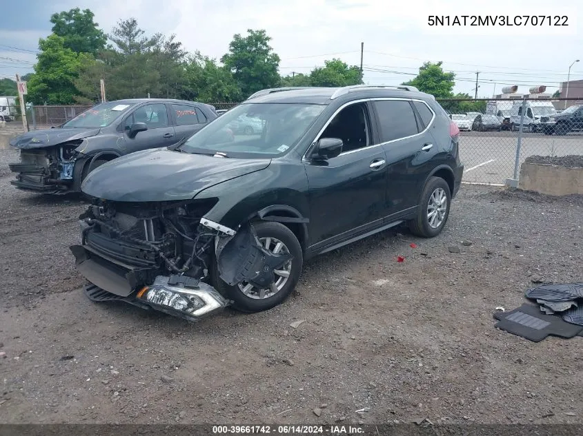 2020 Nissan Rogue Sv Intelligent Awd VIN: 5N1AT2MV3LC707122 Lot: 39661742