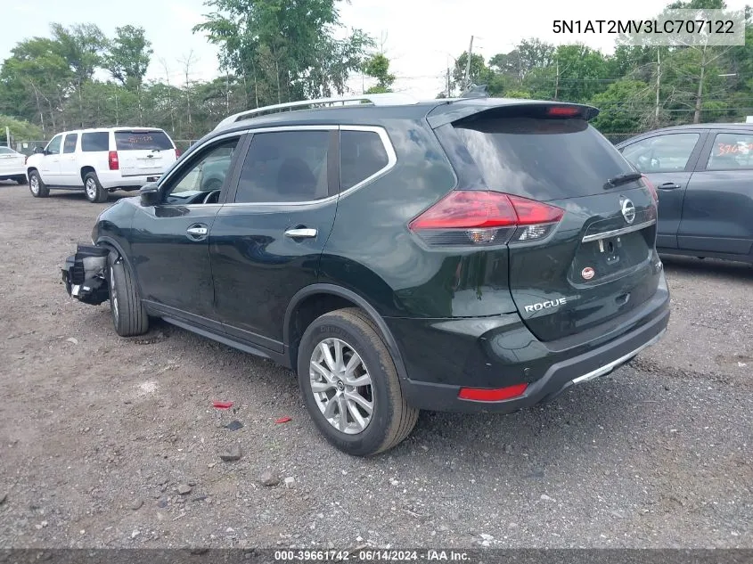 2020 Nissan Rogue Sv Intelligent Awd VIN: 5N1AT2MV3LC707122 Lot: 39661742