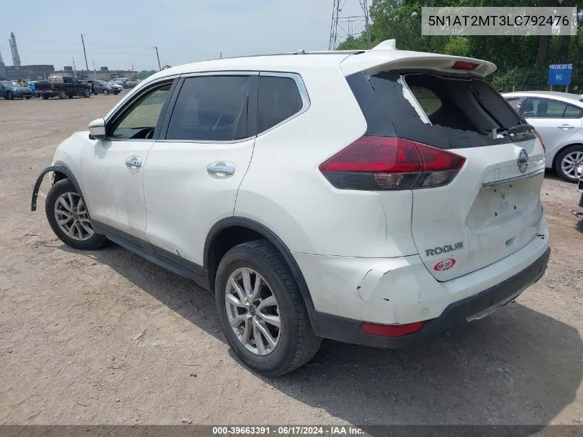 2020 Nissan Rogue Sv Fwd VIN: 5N1AT2MT3LC792476 Lot: 39663391