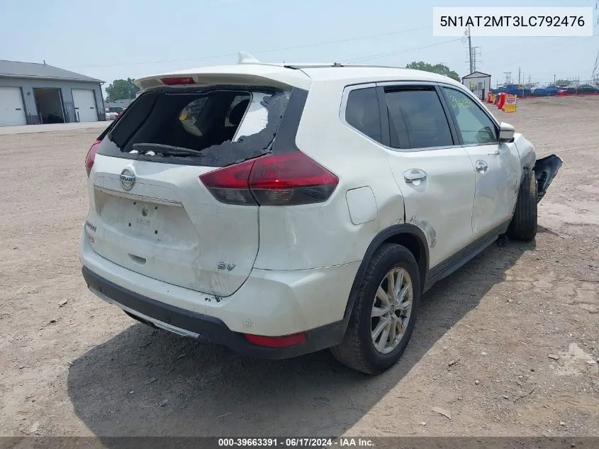 2020 Nissan Rogue Sv Fwd VIN: 5N1AT2MT3LC792476 Lot: 39663391