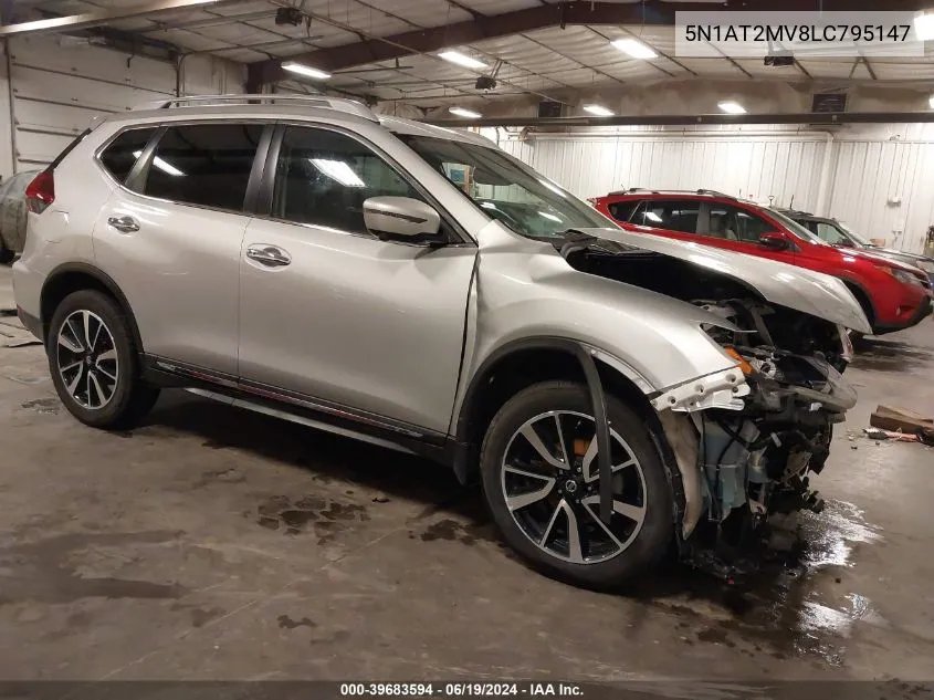 2020 Nissan Rogue Sl Intelligent Awd VIN: 5N1AT2MV8LC795147 Lot: 39683594