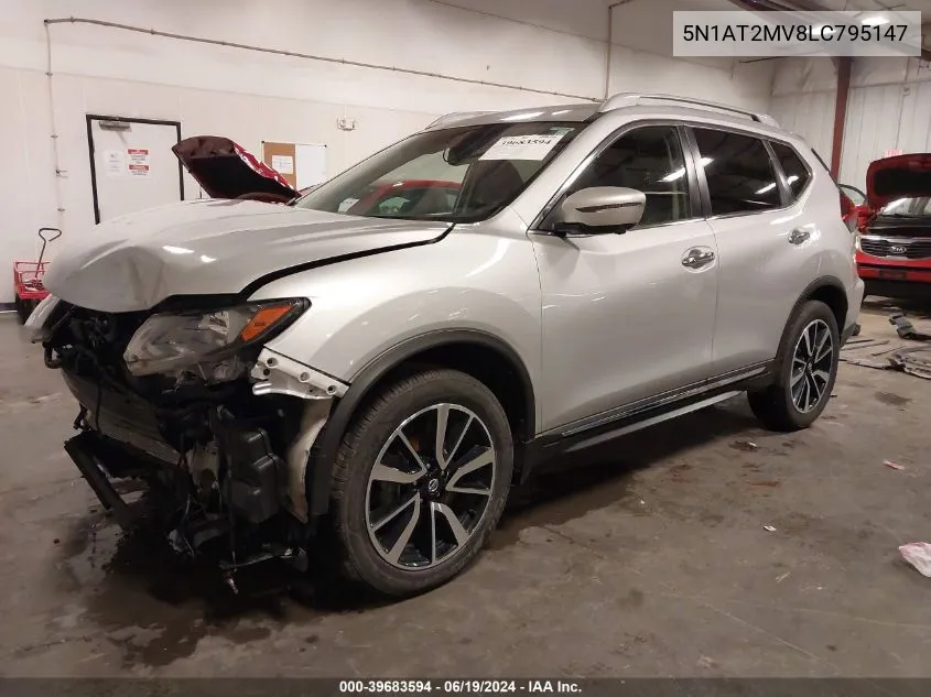 2020 Nissan Rogue Sl Intelligent Awd VIN: 5N1AT2MV8LC795147 Lot: 39683594