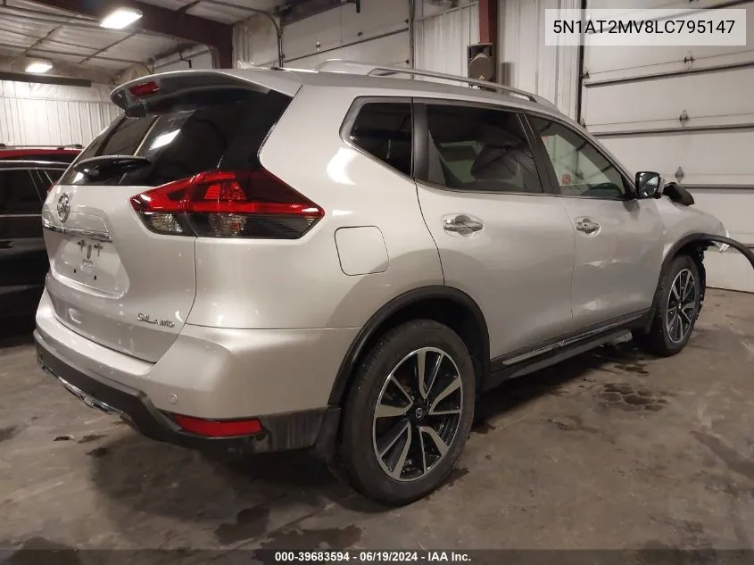 2020 Nissan Rogue Sl Intelligent Awd VIN: 5N1AT2MV8LC795147 Lot: 39683594