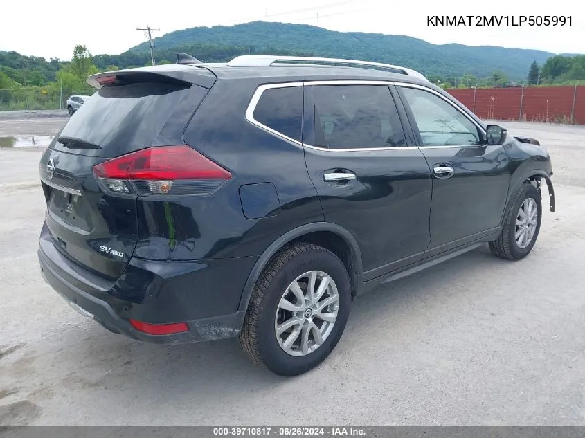 2020 Nissan Rogue Sv Intelligent Awd VIN: KNMAT2MV1LP505991 Lot: 39710817