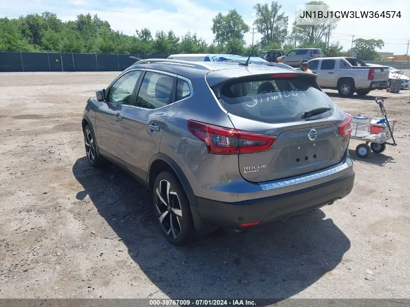 2020 Nissan Rogue Sport Sl Awd Xtronic Cvt VIN: JN1BJ1CW3LW364574 Lot: 39767009