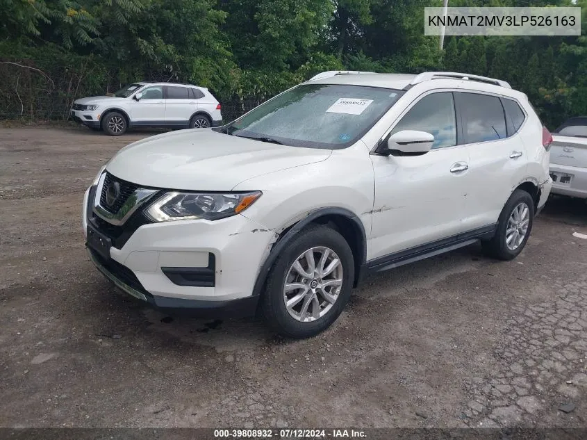 2020 Nissan Rogue Sv Intelligent Awd VIN: KNMAT2MV3LP526163 Lot: 39808932