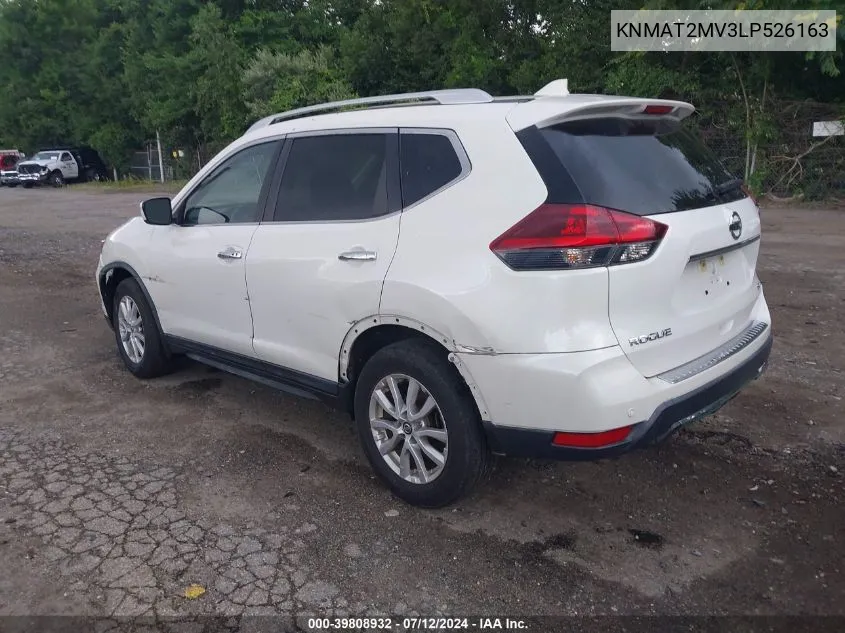 2020 Nissan Rogue Sv Intelligent Awd VIN: KNMAT2MV3LP526163 Lot: 39808932