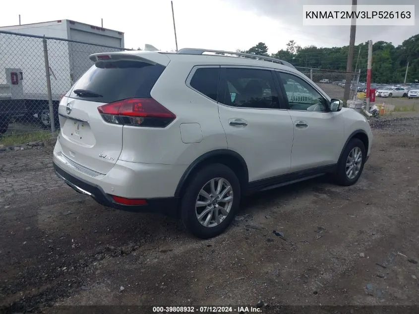 2020 Nissan Rogue Sv Intelligent Awd VIN: KNMAT2MV3LP526163 Lot: 39808932