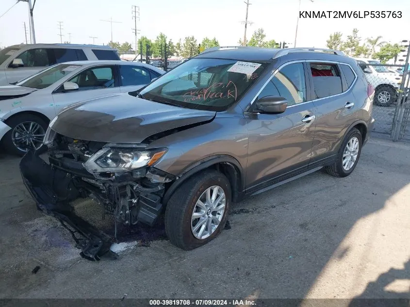 2020 Nissan Rogue Sv Intelligent Awd VIN: KNMAT2MV6LP535763 Lot: 39819708