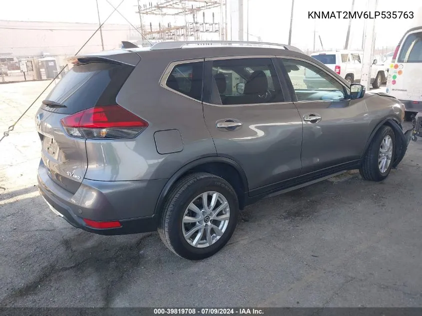 2020 Nissan Rogue Sv Intelligent Awd VIN: KNMAT2MV6LP535763 Lot: 39819708