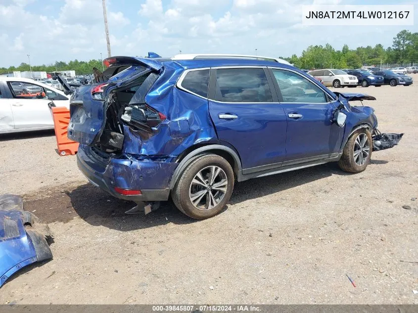 2020 Nissan Rogue Sv Fwd VIN: JN8AT2MT4LW012167 Lot: 39845807