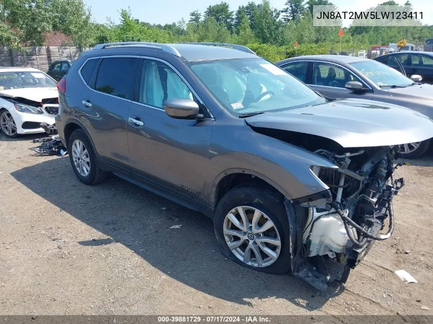 2020 Nissan Rogue S Intelligent Awd VIN: JN8AT2MV5LW123411 Lot: 39881729