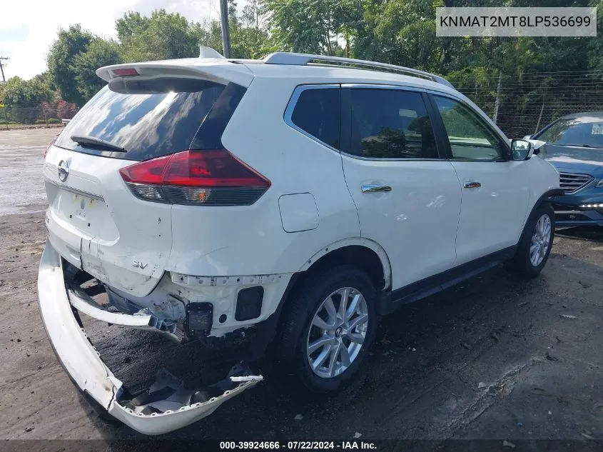 2020 Nissan Rogue Sv Fwd VIN: KNMAT2MT8LP536699 Lot: 39924666