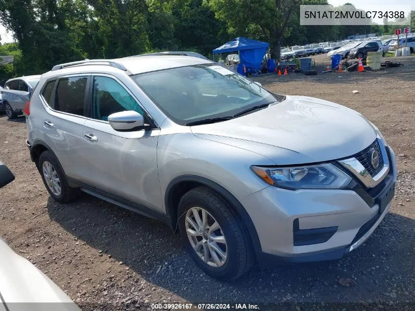 2020 Nissan Rogue S Intelligent Awd VIN: 5N1AT2MV0LC734388 Lot: 39926167