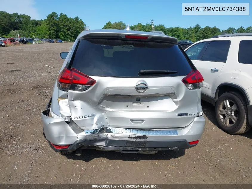 2020 Nissan Rogue S Intelligent Awd VIN: 5N1AT2MV0LC734388 Lot: 39926167