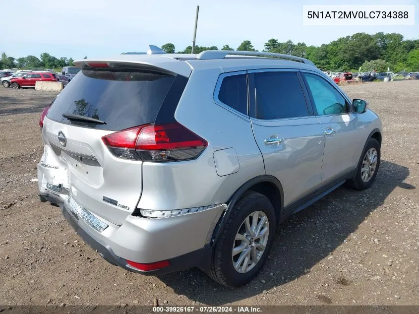 2020 Nissan Rogue S Intelligent Awd VIN: 5N1AT2MV0LC734388 Lot: 39926167