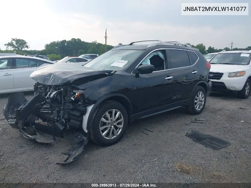 2020 Nissan Rogue Sv Intelligent Awd VIN: JN8AT2MVXLW141077 Lot: 39963913